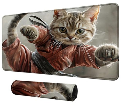 Cute Cats for MTG & TCG Playmat Mouse Pad,BFDHGQZC 24" x 14" Game Mat for MTG/RPG/CCG Trading Card Game Playmats Table Mat Perfect for Card Games Video Games Computer Office - color: Cute Cats