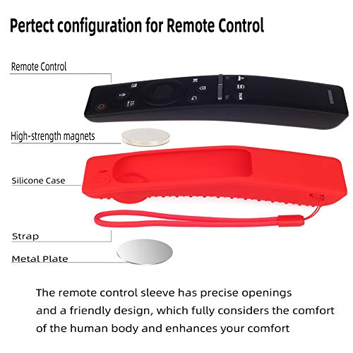 Silicone Protecitve Case Cover for Samsung Smart TV Remote Control BN59 Series, with Magnet Anti-Lost Shockproof Soft Anti Slip Samsung Remote Control Cover(Dark Gray) - color: Dark Gray