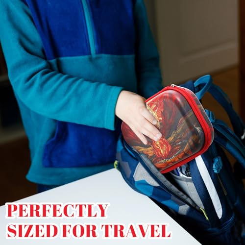 Hard Playing Card Game Case 300+ Trading Playing Card Holder Portable Travel Storage Box for Classic Board Game(Flame)