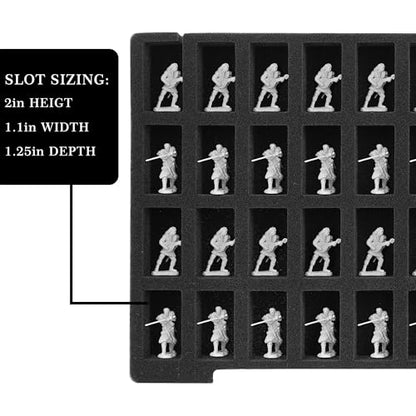 Miniature Storage Figure Case, Purple, 108 Slot | Sturdy Carrying, Figurine Minature Carrying Case, Compatible with D&D and More - color: Purple