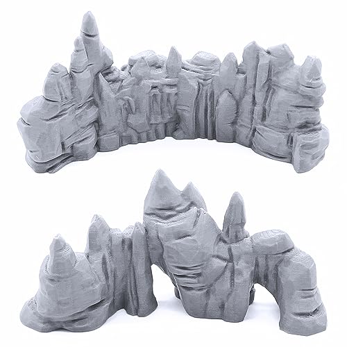 EnderToys Low Grotto Walls - DND Terrain Scenery for Tabletop 28mm Miniatures Wargame