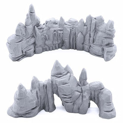 EnderToys Low Grotto Walls - DND Terrain Scenery for Tabletop 28mm Miniatures Wargame