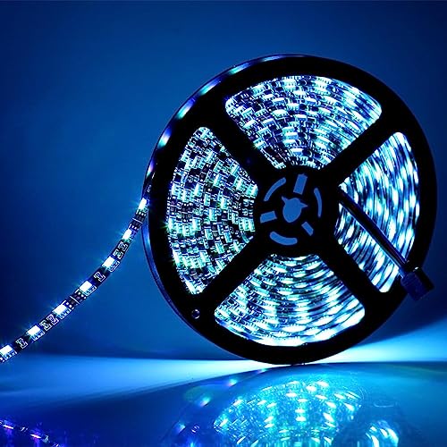 SUPERNIGHT RGB LED Strip Lights Waterproof, 16.4ft 300LEDs (2 Pcs) | Color Changing, Cuttable, Flexible LED Light Strip for Bedroom, TV Back Lighting, Christmas, Valentine's Day, Black PCB