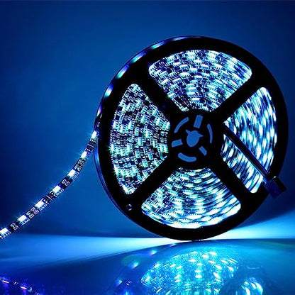 SUPERNIGHT RGB LED Strip Lights Waterproof, 16.4ft 300LEDs (2 Pcs) | Color Changing, Cuttable, Flexible LED Light Strip for Bedroom, TV Back Lighting, Christmas, Valentine's Day, Black PCB