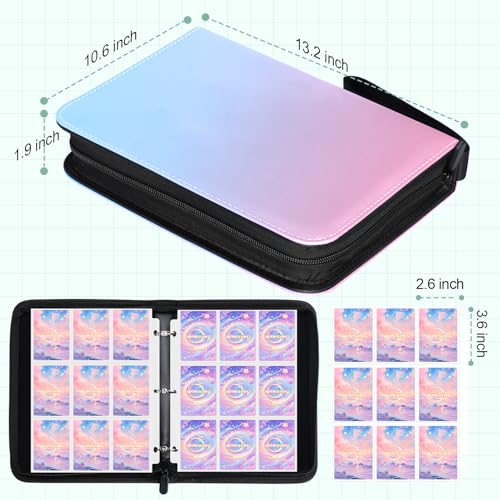 9 Pocket Trading Card Binder, 900 Card Capacity, Pink - color: Pink, size: Large