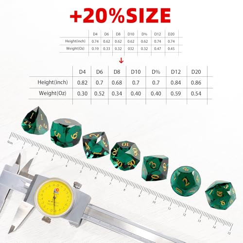 Unique Gemstone Dice Set 7PCS, Handmade Natural Stone Polyhedral DND Dice with Premium Gift Case for Board Game Lovers Birthday Gift (SJ-002-FBA) - color: Sj-002-fba