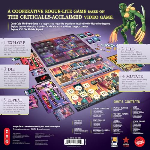 Dead Cells: The Board Game | Official Licensed Version | Cooperative Deck Building Game for Teens & Adults | Defeat the Infected & Defy the King | Rogue-Lite Gaming Experience | 1-4 Players | Ages 14+