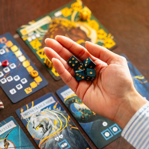 Envy Born Games Hercules and the 12 Labors – Solo Card & Dice Game | Mythology Strategy Adventure | Complete Epic Quests, Battle Monsters & Unlock Godhood | Immersive Board Game for Adults & Teens
