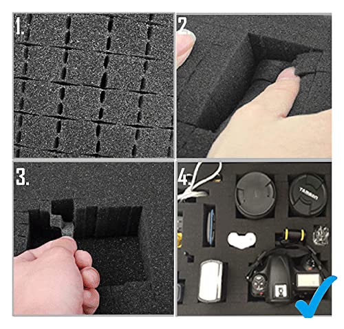 Small Plastic Case with Foam - Hard Carrying Briefcase with Pluck Foam Interior, Padded Protection for Storage, Kids Boss Baby Toys, Black, Outer Size: 9” x 7.7” x 2.2” - style: Inner Size-8.9" X 5.5" X 2.1"