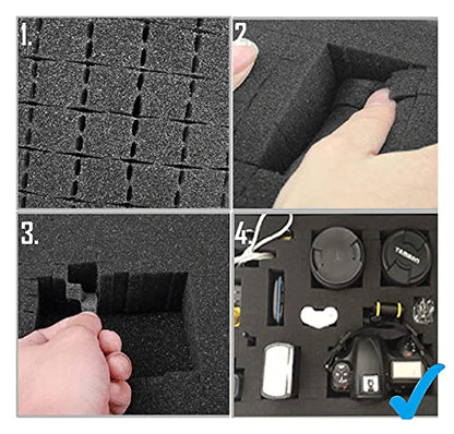 Small Plastic Case with Foam - Hard Carrying Briefcase with Pluck Foam Interior, Padded Protection for Storage, Kids Boss Baby Toys, Black, Outer Size: 9” x 7.7” x 2.2” - style: Inner Size-8.9" X 5.5" X 2.1"