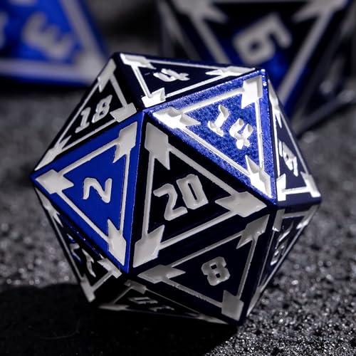 UDIXI Purple Metal Dice Set D&D Heavy Metallic DND Dice for Tabletop Games | 7-Pieces, Lozenge Pattern, Zinc Alloy Material, Gorgeous Gift Case, DM Gift, for Dungeons and Dragons Role Playing Games - color: Purple