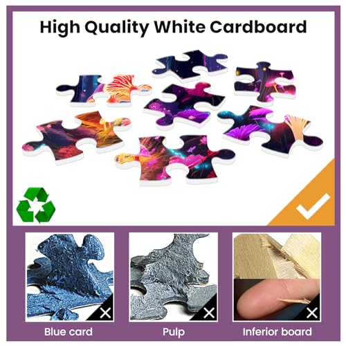 500 Pieces Puzzles for Adult Jigsaw Puzzle Mushrooms Puzzle for Adult Elderly Difficult Puzzle Gift for Family Activity Games Home Decor Wall Art 20.5x15IN - style: Mushrooms