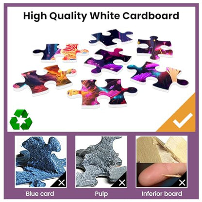 500 Pieces Puzzles for Adult Jigsaw Puzzle Mushrooms Puzzle for Adult Elderly Difficult Puzzle Gift for Family Activity Games Home Decor Wall Art 20.5x15IN - style: Mushrooms