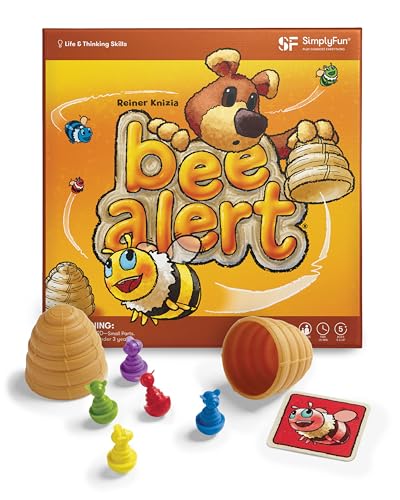 SimplyFun Bee Alert - A Matching Game for Kids That Tests Your Memory and Patience While Learning How to Take Turns - Educational Learning Game - 2 to 5 Players - for Kids Ages 5 & Up - style: Bee Alert