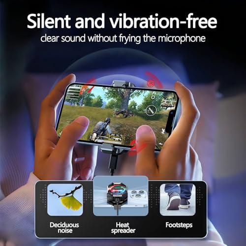 Phone Cooler for Gaming, 27W iPhone Cooling Fan with RGB LED Semiconductor Heatsink Cooling Case Enfriador para Celular, for iPhone/Android Phone Gaming, Live Streaming, AI Smartphone Temperature