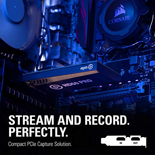 Elgato HD60 Pro1080p60 Capture and Passthrough, PCIe Capture Card, Low-Latency Technology, PS5, PS4, Xbox Series X/S, Xbox One