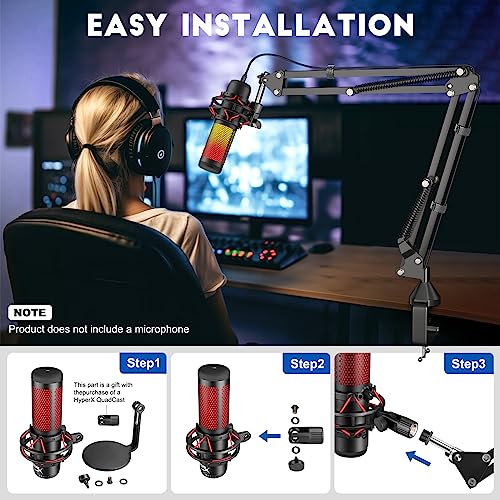 Microphone Arm,Aokeo AK-35 Microphone Desk Stand-Microphone Suspension Boom Scissor Arm Stand For Blue Yeti,Blue Snowball iCE,QuadCast,Elgato - color: AK-35