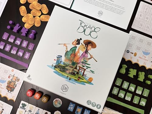 Stonemaier Games: Tokaido Duo by Antoine Bauza | A Zen Strategy Board Game About Traveling in Japan for Adults & Family | Visit Shrines, Share Lovely Vistas, & Collect Souvenirs | 1-2 Players, 45 Mins
