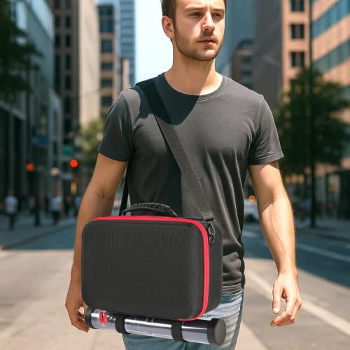 casmilee Deck Box Carrying Case for MTG/TCG Cards with Playmat Straps | 6 Adjustable Dividers, Mesh Pocket, Shoulder Strap, Holds Deck Boxes, Dice and Playmat, Case Only - color: Red