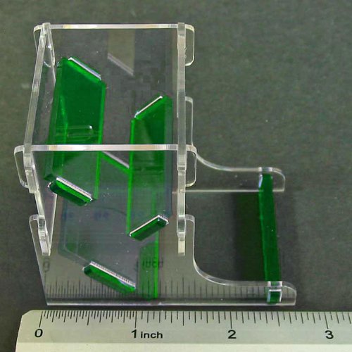 LITKO Mini Dice Tower | Fits 10mm & 12mm Dice | Rolls 10mm & 12mm mini dice — not 16mm+ | Collapsible flat-pack | Tool-free assembly | Catch tray | One kit - color: Translucent Green & Clear