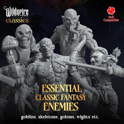 Horde Reinforcements Set - Monsters & Encounters for DND Miniatures Bulk Set 28mm Unpainted DND Minis for Dungeons Dragons | D&D Minis RPG Tabletop Gaming | Fantasy Figurines TTRPG I Realm Reforged