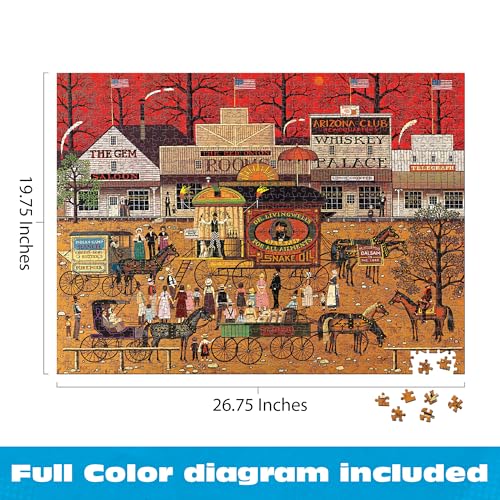 Buffalo Games – Charles Wysocki - Smooth Talker -1000 Piece Jigsaw Puzzle -Colorful Puzzles for Adults – Precision-Cut Pieces, Beautiful Artwork, and Hours of Fun