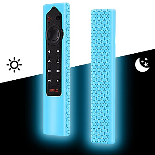 Protective Case Compatible for NVIDIA Shield Android TV Pro 4K HDR Streaming Media Player,Remote Case Skin Holder for NVIDIA Shield Remote Controller,Shockproof Remote Bumper Back Cover-Glowblue - color: Glowlue