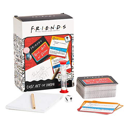 Paladone Friends TV Show Trivia - Act or Draw Game - Official Merchandise | For 2 or More Players, Includes Cards, Paper, Dice, and Timer