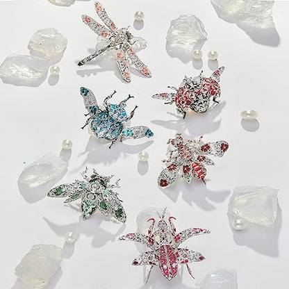 Piececool 3D Puzzles for Adults, 6pcs/Lots Insect Themed Brooches Metal Models Building Kits, Interesting Assembling Crafts Set with Tools for Beginners, Great Gifts - color: 6pcsperlot