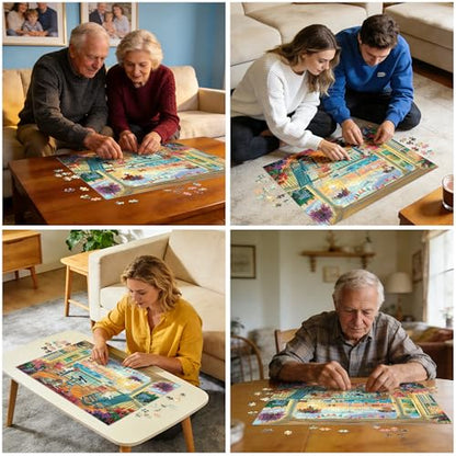 500 Piece Puzzles for Adults, Beach Flower Jigsaw Puzzle for Adult Seniors, Recycled Cardboard Dog Puzzle 500 Pieces, Challenging Puzzles Activity Game Nights Gift for Friends 20.5 * 15IN - style: Beach