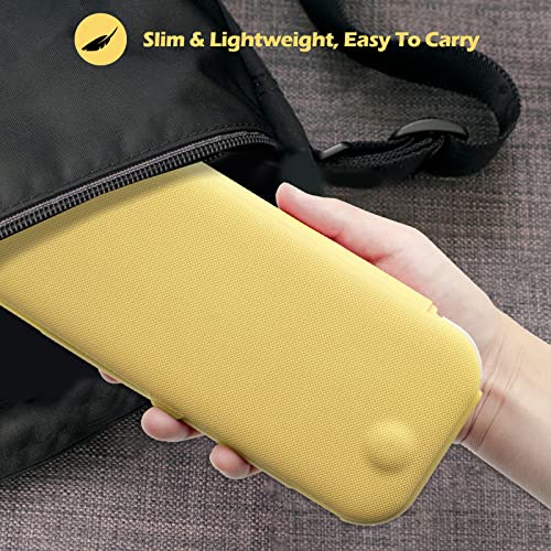 ProCase Flip Cover for Nintendo Switch Lite with 2 Pack Tempered Glass Screen Protectors, Slim Protective Case with Magnetically Detachable Front Cover for Nintendo Switch Lite 2019 -Yellow - color: Yellow