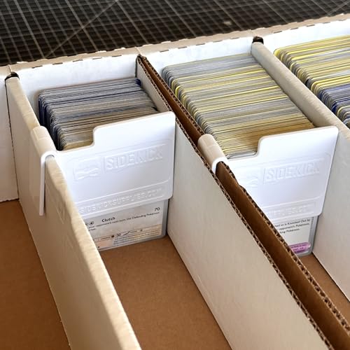 SIDEKICK Mini Card Box Divider (5-Pack) Trading/Gaming/Baseball Card Storage Box Divider Protect What You Collect - Proudly Made in the USA (White) - color: White