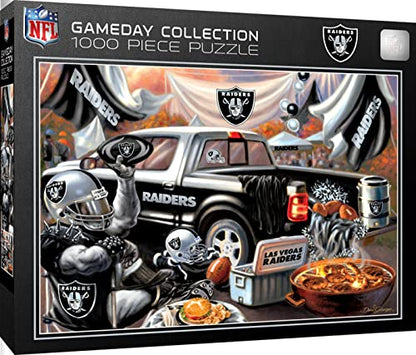 MasterPieces - 1000 Piece Jigsaw Puzzle, NFL Las Vegas Raiders, Fun for Adults and Family, Non-Glare Finish, 19.25"x26.75" - style: Las Vegas Raiders