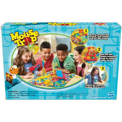 Hasbro Gaming Mouse Trap Board Game for Kids Ages 6 and Up, Classic Game for 2-4 Players, with Easier Set-Up Than Previous Versions