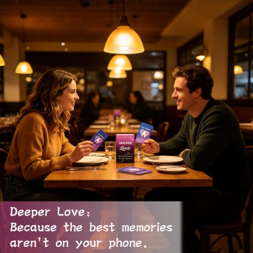 Couples Conversation Cards - 54 Questions to Deepen Connection | 3 Levels of Relationship Conversations from Fun to Vulnerable, Date Night Game, Romantic Gift for Couples - color: Couple Card