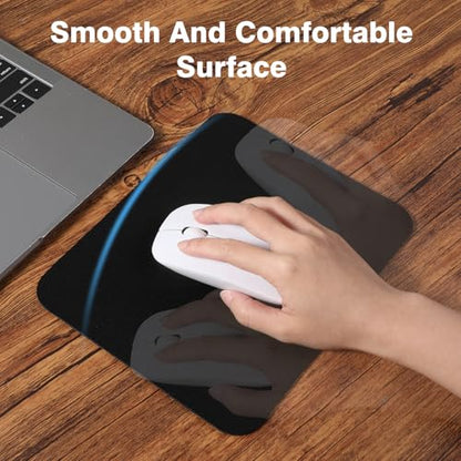 25 Pack Computer Mouse Pad, Waterproof Mousepads Bulk with Non-Slip Rubber Base, Smooth Textured Surface for Gaming, Office, Home, Laptop & Desktop Computers, Black, 7.09 x 8.66 Inch