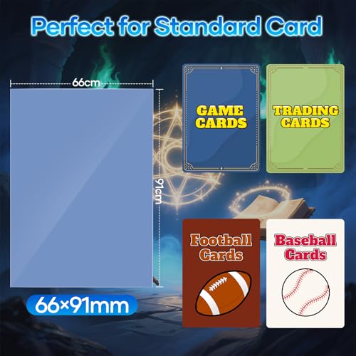 500 Count Card Sleeves, Matte Magic Card Sleeves, Smooth Shuffle & Tear Resistant, Fit for MTG, TCG, CCG (Light Blue) - color: Light Blue, size: 500 Pack