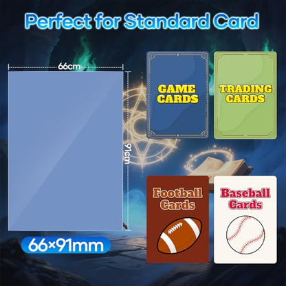 500 Count Card Sleeves, Matte Magic Card Sleeves, Smooth Shuffle & Tear Resistant, Fit for MTG, TCG, CCG (Light Blue) - color: Light Blue, size: 500 Pack