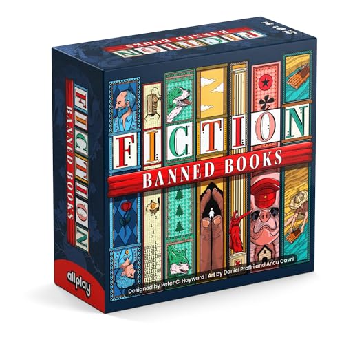 Allplay Fiction Banned Books Board Game | Cooperative Word Deduction & Bluffing Game | 2–10 Players, 20–30 Min Playtime Logic Puzzle Party Game