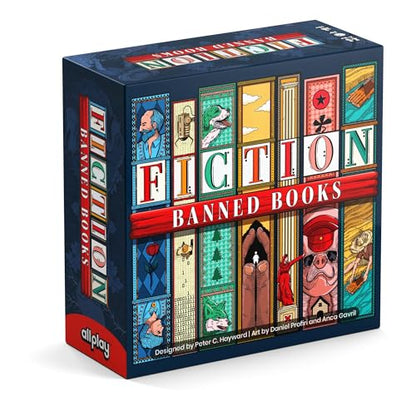 Allplay Fiction Banned Books Board Game | Cooperative Word Deduction & Bluffing Game | 2–10 Players, 20–30 Min Playtime Logic Puzzle Party Game