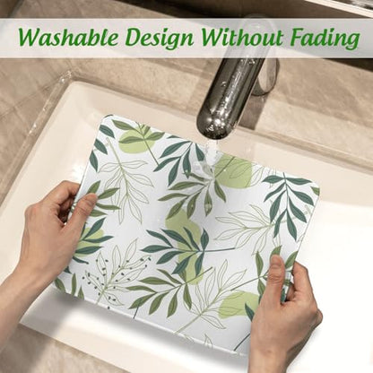Artistic Leaves Mouse Pad Square Mouse Pads with Stitched Edge, Computer Mousepad with Non-Slip Rubber Base for Computer Laptop Office Desk Accessories 9.5x8 Inches - color: Artistic Leaves
