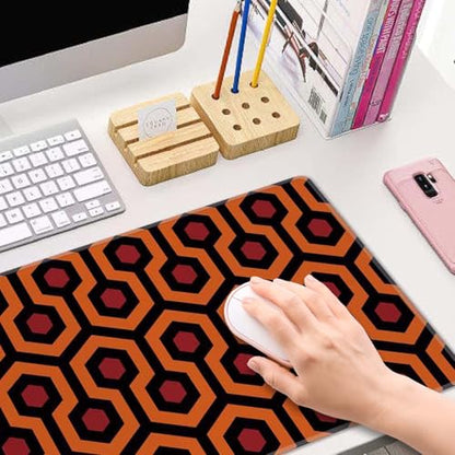 The Shining Carpet Style Desk Mat Orange Black Large Extended Mouse Pad XL Desk Pad Gaming Mousepad Keyboard Mouse Mat for Computer Laptop 31.5''X11.8'' Non-Slip Rubber Base with Stitched Edges - color: The Shining Carpet Style
