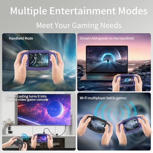 RG34XX Retro Handheld Game Consoles Classic Retro Gaming Console 64G Card Preloaded Games 5000+ rg34xx Portable Gaming Console Linux 64-bit 3500mAh Battery WiFi Bluetooth HD and TV Output Indigo - style: Indigo