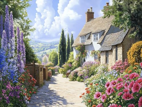 48 Pieces Puzzle for Seniors with Dementia - Jigsaw Puzzles for Adults | 48 Pieces Adult Puzzles for Seniors with Dementia, Jigsaw Puzzles for Adults, Elderly Gifts, Cotswolds Cottage - color: Cotswolds Cottage, size: 48 Piece Puzzle