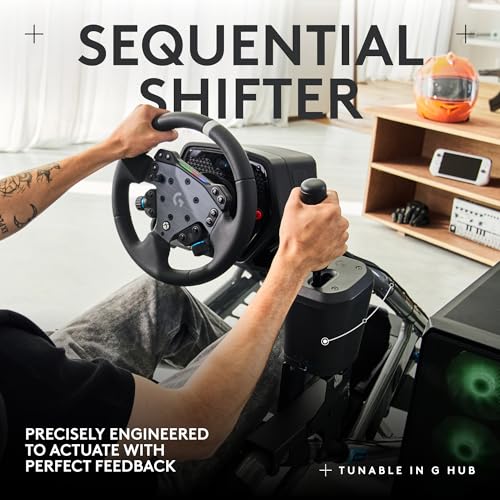Logitech G RS Sim Racing Shifter & Handbrake (With Mode Switching) | Easy mode switching, height-adjustable handle, for RS & PRO Series, compatible with PlayStation, Xbox, & PC sim racing units - style: RS Series