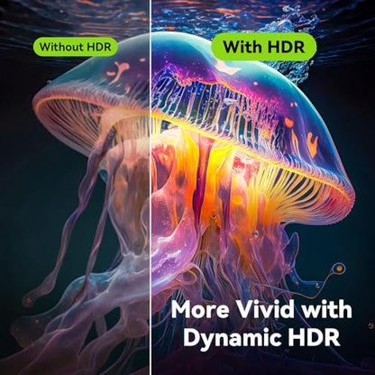 FIBBR 8K HDMI 2.1 Cable 6ft/2m, 48Gbps High Speed HDMI Cord, Support 8K@60Hz 4K@120Hz 2K@240Hz eARC 3D Dynamic HDR 12Bit for PS4/PS5 Laptop Xbox Series Standard HDMI Port - size: 6FT