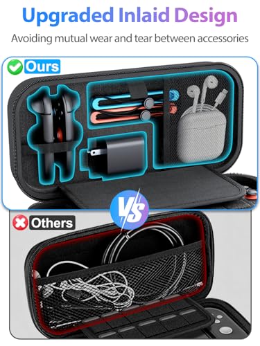 Haikun Upgrade Large Capacity Carrying Switch 2 Case 2025 for Nintendo Switch 2,Switch 2 Bag Travel Hard Case, , 24 Game Cartridges, Hard Shell Portable Travel Pouch, Black [nintendo_switch_2]