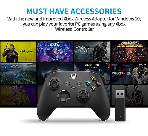 Wireless Adapter with Original IC Chip Compatible with Xbox One Controller for PC Windows 10 11