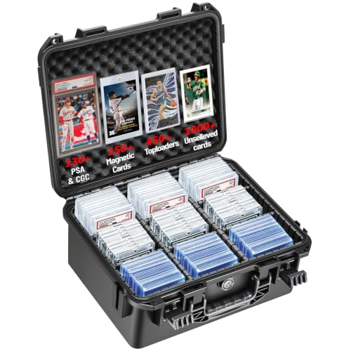 Graded Card Case Storage Box - Fits PSA BGS SGC Toploaders Magnetic Holder | Trading Card Storage Organizer, Hard Slab Case for Sports Cards, for Card Collectors, Travel & Home Storage, (300+ Toploader) - color: Middle Capacity