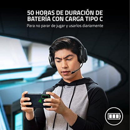 Razer Barracuda X Wireless Gaming & Mobile Headset (PC,PlayStation,Switch 2,Android,iOS): 2.4GHz Wireless + Bluetooth - Lightweight - 40mm Drivers - Detachable Mic - 50 Hr Battery - Black,(Pack of 2) - color: Classic Black, size: Standard (Pack of 2), sty